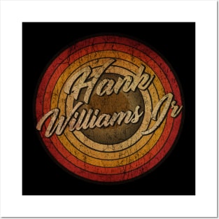 arjunthemaniac,circle retro faded Hank Williams Jr Posters and Art